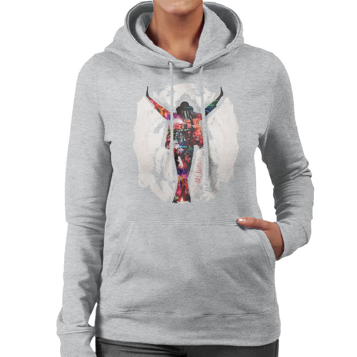 Sidney Maurer Original Portrait Of Michael Jackson This Is It Womens Hooded Sweatshirt - Womens Hooded Sweatshirt