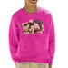 Sidney Maurer Original Portrait Of The Beatles Side Profile Kids Sweatshirt - X-Small (3-4 yrs) / Hot Pink - Kids Boys Sweatshirt