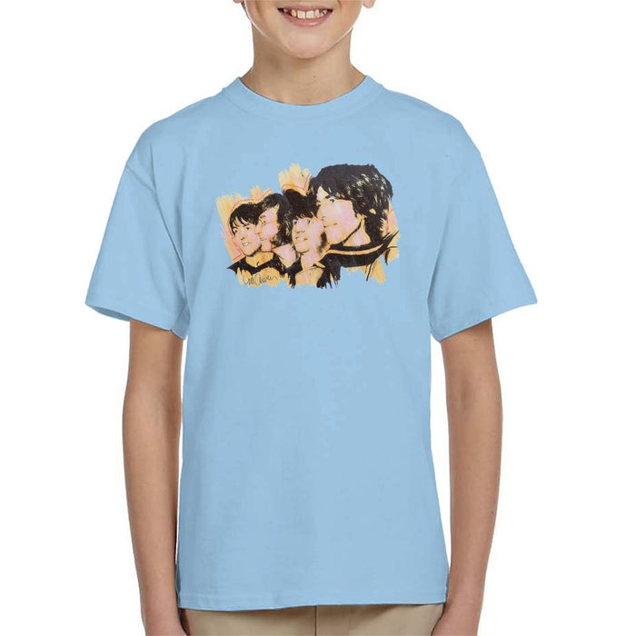Sidney Maurer Original Portrait Of The Beatles Side Profile Kids T-Shirt - Kids Boys T-Shirt