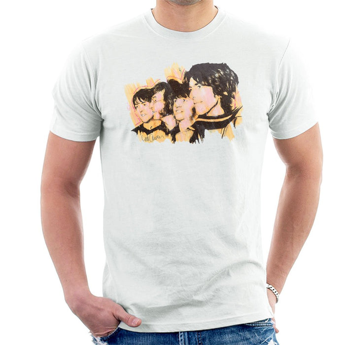 Sidney Maurer Original Portrait Of The Beatles Side Profile Mens T-Shirt - Mens T-Shirt