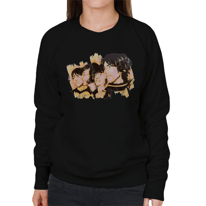 Sidney Maurer Original Portrait Of The Beatles Side Profile Womens Sweatshirt - Womens Sweatshirt