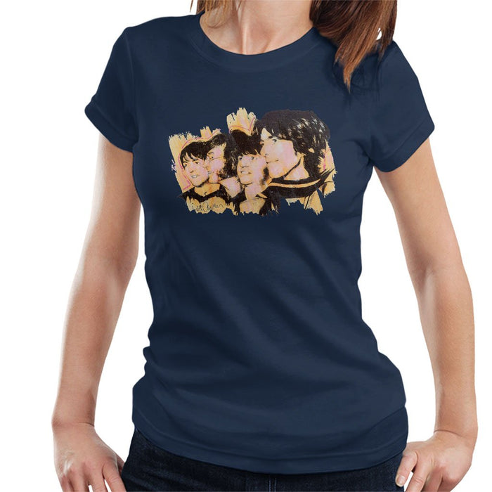 Sidney Maurer Original Portrait Of The Beatles Side Profile Womens T-Shirt - Womens T-Shirt