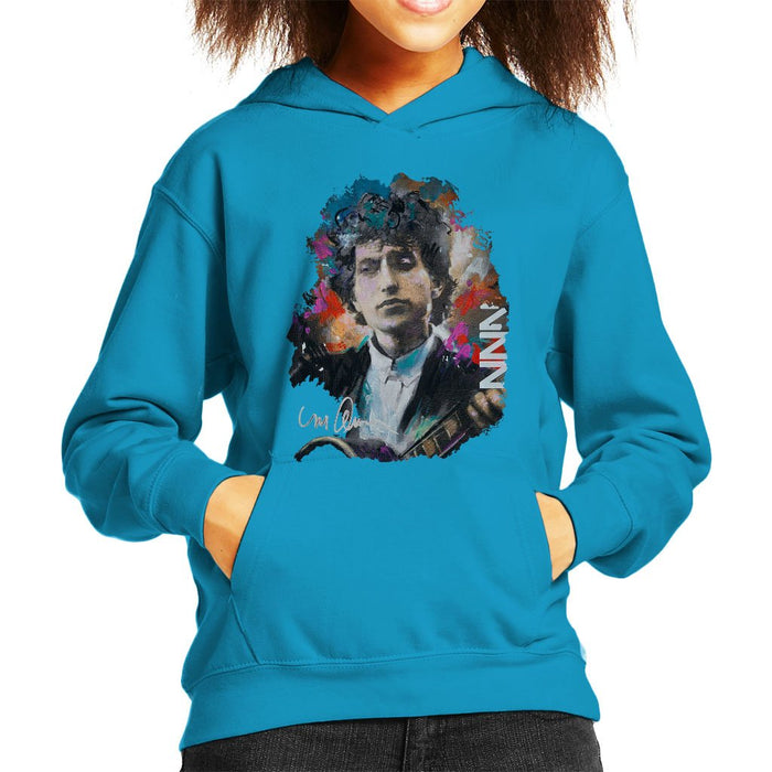Sidney Maurer Original Portrait Of Bob Dylan Kids Hooded Sweatshirt - Kids Boys Hooded Sweatshirt
