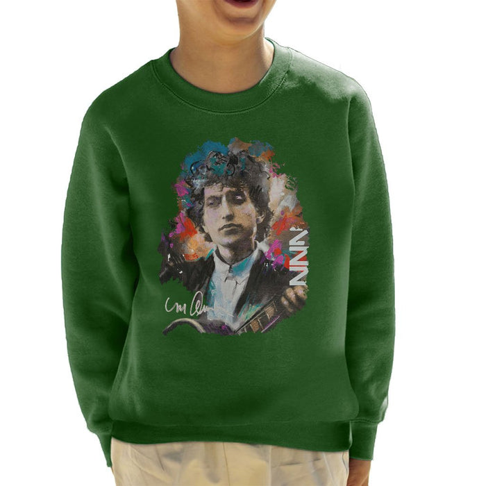 Sidney Maurer Original Portrait Of Bob Dylan Kids Sweatshirt - Kids Boys Sweatshirt