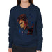 Sidney Maurer Original Portrait Of David Bowie Earring Womens Sweatshirt - Small / Navy Blue - Womens Sweatshirt