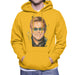 Sidney Maurer Original Portrait Of Elton John Mens Hooded Sweatshirt - Small / Gold - Mens Hooded Sweatshirt