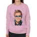 Sidney Maurer Original Portrait Of Elton John Womens Sweatshirt - Small / Light Pink - Womens Sweatshirt