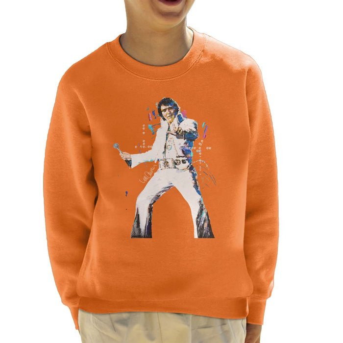 Sidney Maurer Original Portrait Of Elvis Presley Kids Sweatshirt - Kids Boys Sweatshirt