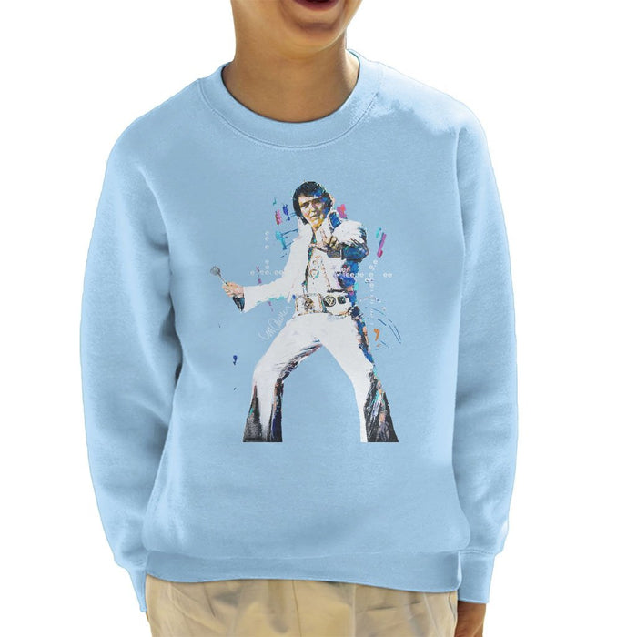 Sidney Maurer Original Portrait Of Elvis Presley Kids Sweatshirt - Kids Boys Sweatshirt