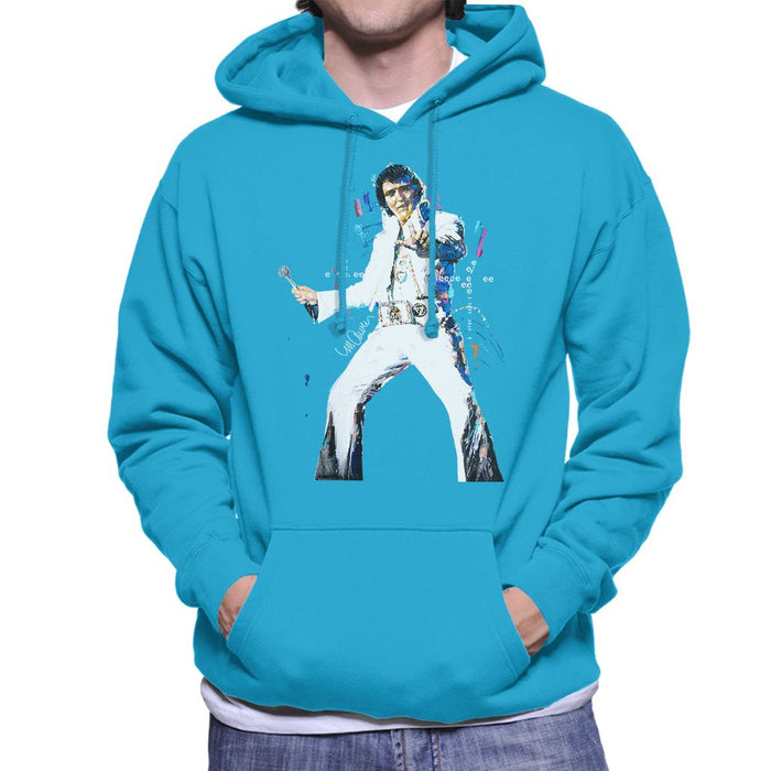 Sidney Maurer Original Portrait Of Elvis Presley Mens Hooded Sweatshirt - Mens Hooded Sweatshirt