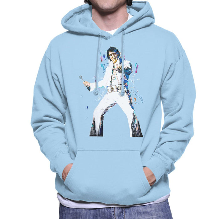 Sidney Maurer Original Portrait Of Elvis Presley Mens Hooded Sweatshirt - Mens Hooded Sweatshirt