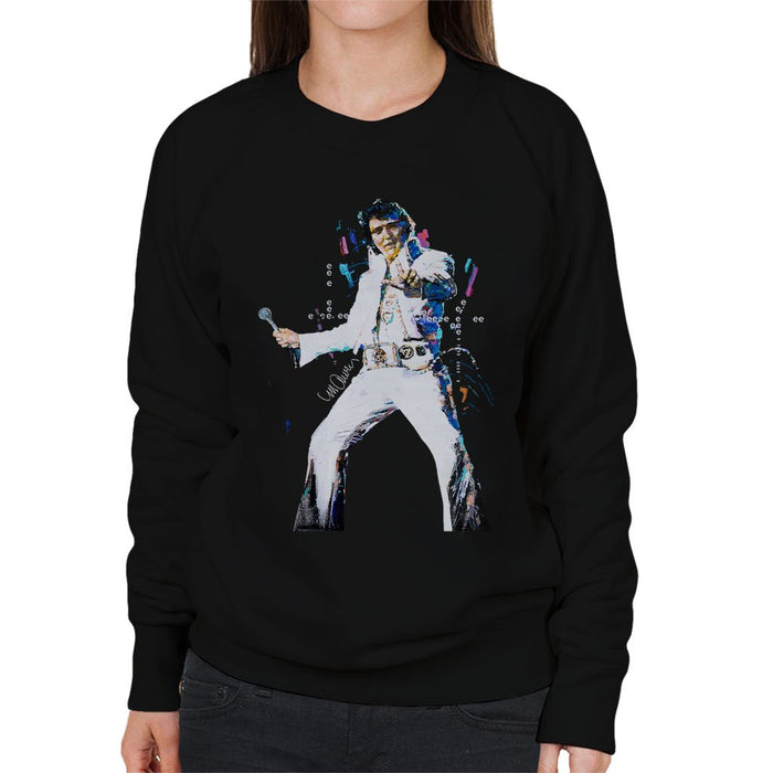 Sidney Maurer Original Portrait Of Elvis Presley Womens Sweatshirt - Womens Sweatshirt