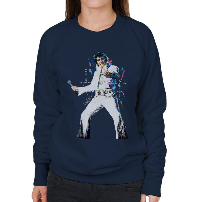 Sidney Maurer Original Portrait Of Elvis Presley Womens Sweatshirt - Womens Sweatshirt