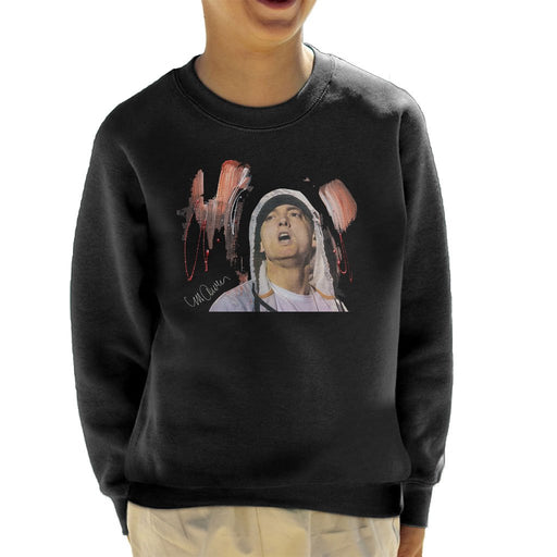Sidney Maurer Original Portrait Of Eminem Kids Sweatshirt - Kids Boys Sweatshirt