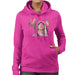 Sidney Maurer Original Portrait Of Eminem Womens Hooded Sweatshirt - Small / Hot Pink - Womens Hooded Sweatshirt