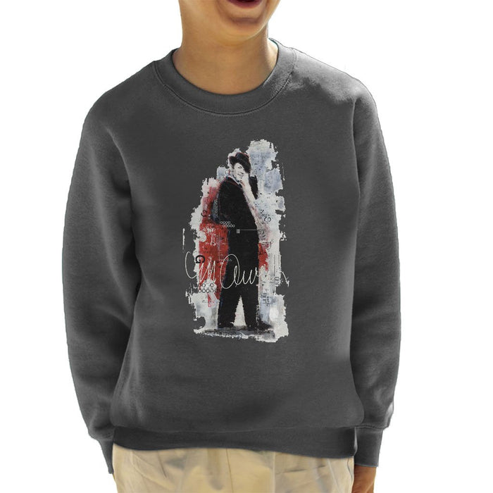 Sidney Maurer Original Portrait Of Frank Sinatra Side Shot Kids Sweatshirt - Kids Boys Sweatshirt