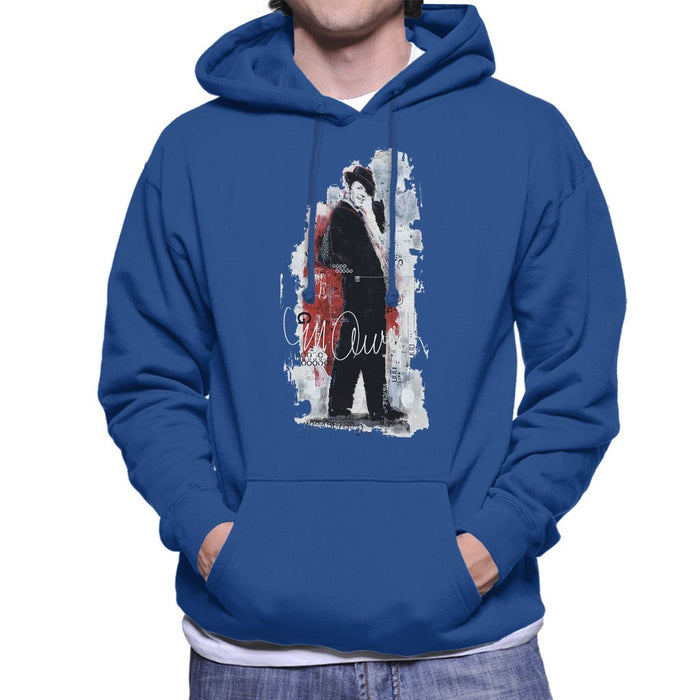 Sidney Maurer Original Portrait Of Frank Sinatra Side Shot Mens Hooded Sweatshirt - Mens Hooded Sweatshirt