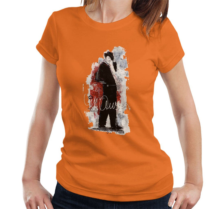Sidney Maurer Original Portrait Of Frank Sinatra Side Shot Womens T-Shirt - Womens T-Shirt