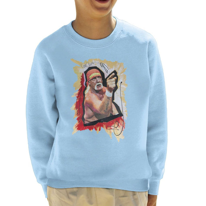 Sidney Maurer Original Portrait Of Hulk Hogan Kids Sweatshirt - Kids Boys Sweatshirt