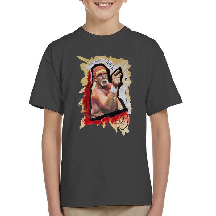 Sidney Maurer Original Portrait Of Hulk Hogan Kids T-Shirt - Kids Boys T-Shirt