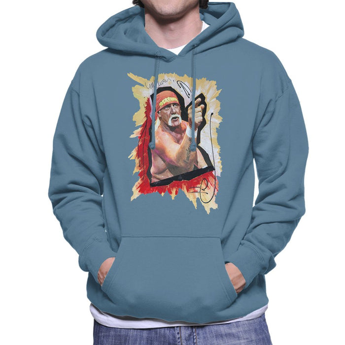 Sidney Maurer Original Portrait Of Hulk Hogan Mens Hooded Sweatshirt - Mens Hooded Sweatshirt