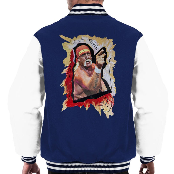 Sidney Maurer Original Portrait Of Hulk Hogan Mens Varsity Jacket - Mens Varsity Jacket