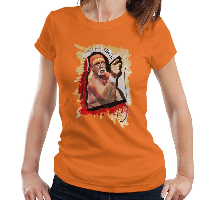 Sidney Maurer Original Portrait Of Hulk Hogan Womens T-Shirt - Womens T-Shirt