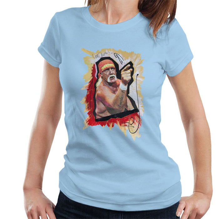 Sidney Maurer Original Portrait Of Hulk Hogan Womens T-Shirt - Womens T-Shirt