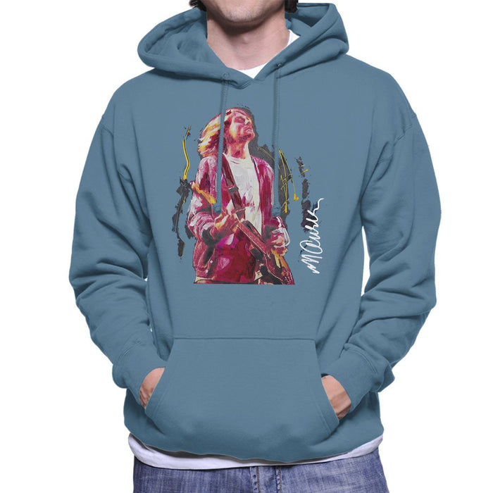 Sidney Maurer Original Portrait Of Kurt Cobain Guitar Mens Hooded Sweatshirt - Mens Hooded Sweatshirt