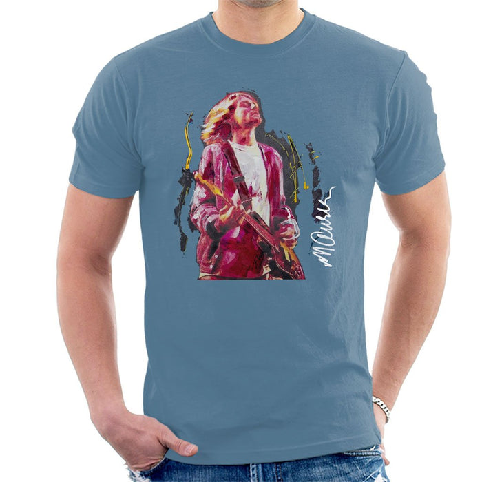 Sidney Maurer Original Portrait Of Kurt Cobain Guitar Mens T-Shirt - Mens T-Shirt