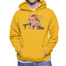 Sidney Maurer Original Portrait Of Kurt Cobain Singing Mens Hooded Sweatshirt - Small / Gold - Mens Hooded Sweatshirt