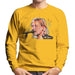 Sidney Maurer Original Portrait Of Kurt Cobain Singing Mens Sweatshirt - Small / Gold - Mens Sweatshirt