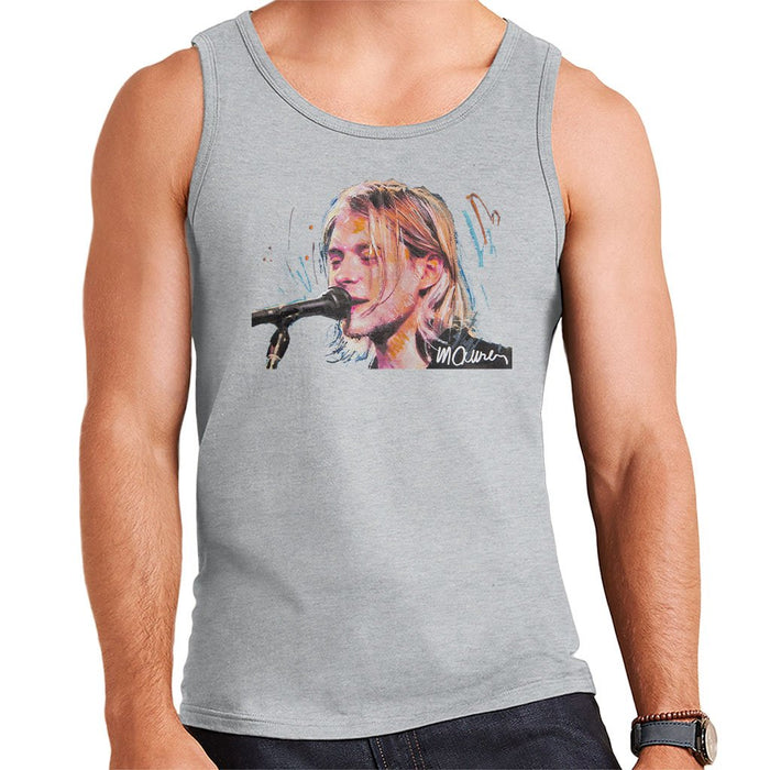 Sidney Maurer Original Portrait Of Kurt Cobain Singing Mens Vest - Mens Vest