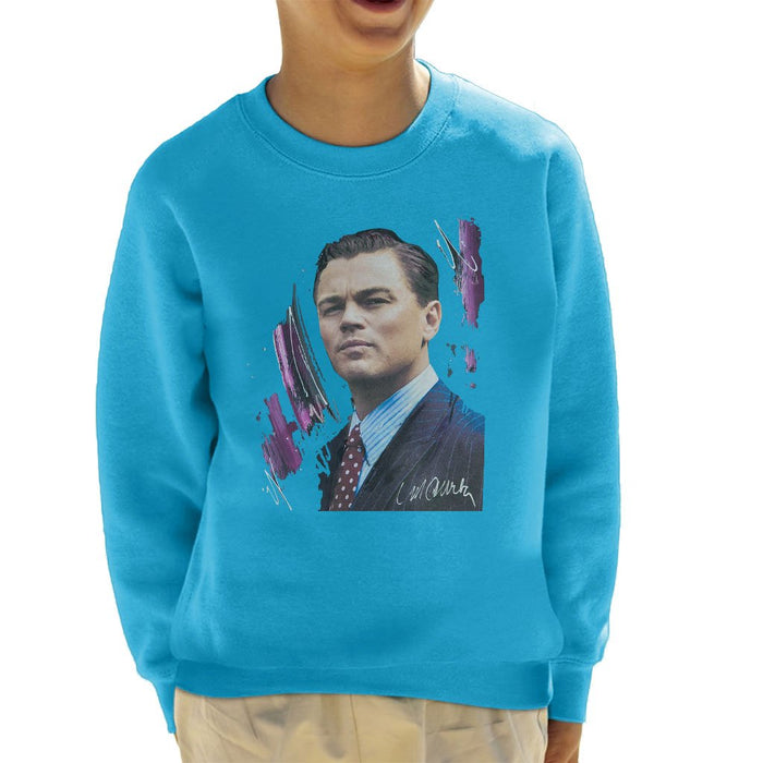 Sidney Maurer Original Portrait Of Leonardo DiCaprio Kids Sweatshirt - Kids Boys Sweatshirt
