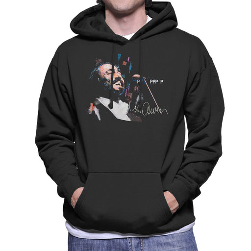 Sidney Maurer Original Portrait Of Luciano Pavarotti Mens Hooded Sweatshirt - Mens Hooded Sweatshirt