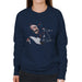 Sidney Maurer Original Portrait Of Luciano Pavarotti Womens Sweatshirt - Small / Navy Blue - Womens Sweatshirt