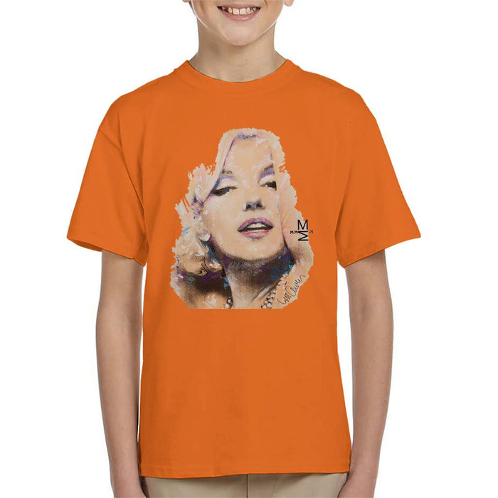 Sidney Maurer Original Portrait Of Marilyn Monroe Kids T-Shirt - Kids Boys T-Shirt