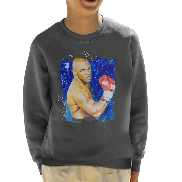 Sidney Maurer Original Portrait Of Mike Tyson Kids Sweatshirt - Kids Boys Sweatshirt
