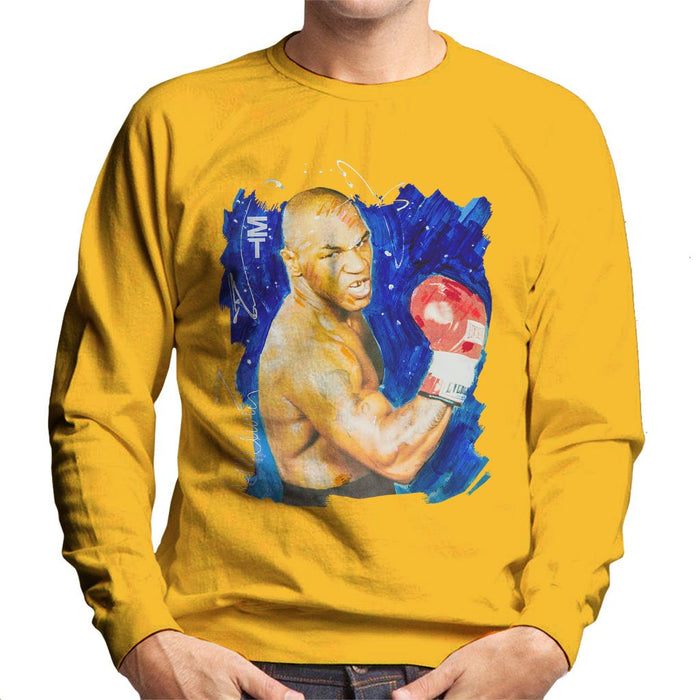 Sidney Maurer Original Portrait Of Mike Tyson Mens Sweatshirt - Small / Gold - Mens Sweatshirt