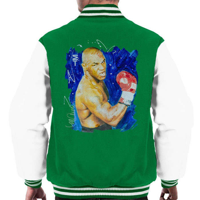 Sidney Maurer Original Portrait Of Mike Tyson Mens Varsity Jacket - Mens Varsity Jacket