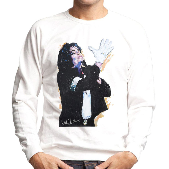 Sidney Maurer Original Portrait Of Michael Jackson White Glove Mens Sweatshirt - Mens Sweatshirt