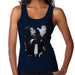 Sidney Maurer Original Portrait Of Michael Jackson White Glove Womens Vest - Small / Navy Blue - Womens Vest
