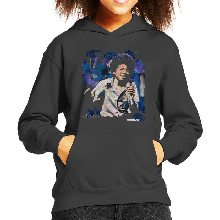 Sidney Maurer Original Portrait Of Young Michael Jackson Kid's Hooded Sweatshirt