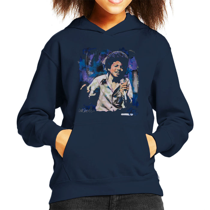 Sidney Maurer Original Portrait Of Young Michael Jackson Kid's Hooded Sweatshirt
