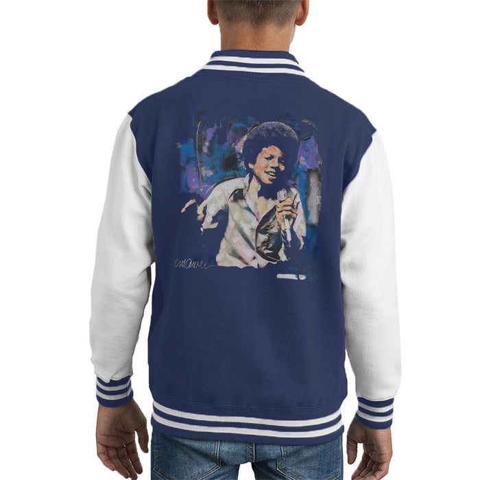 Sidney Maurer Original Portrait Of Young Michael Jackson Kid's Varsity Jacket