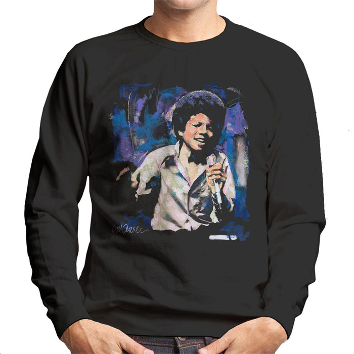 Sidney Maurer Original Portrait Of Young Michael Jackson Men's Sweatshirt