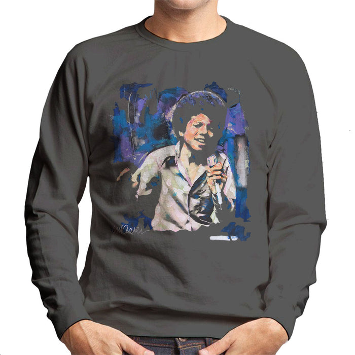 Sidney Maurer Original Portrait Of Young Michael Jackson Men's Sweatshirt