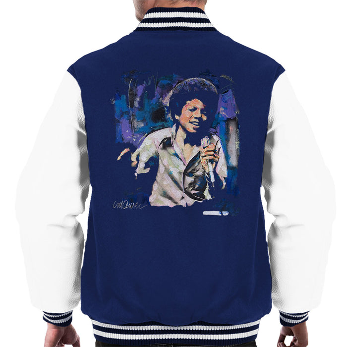 Sidney Maurer Original Portrait Of Young Michael Jackson Men's Varsity Jacket
