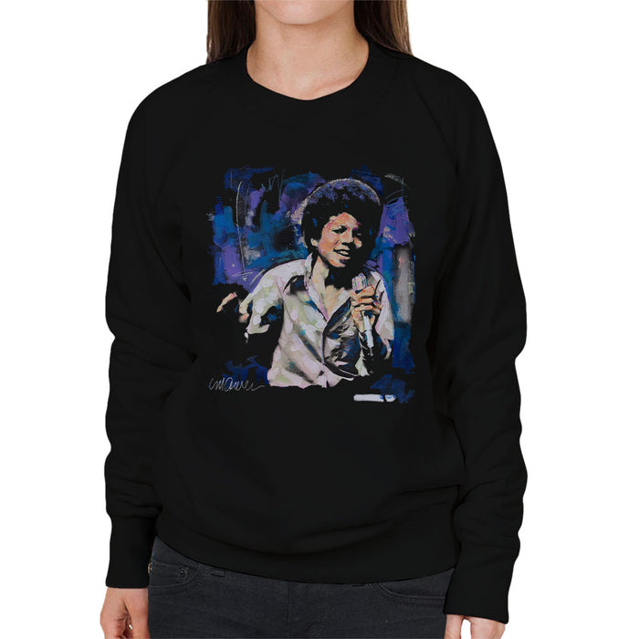Sidney Maurer Original Portrait Of Young Michael Jackson Women's Sweatshirt