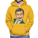 Sidney Maurer Original Portrait Of Mr Bean Rowan Atkinson Mens Hooded Sweatshirt - Small / Gold - Mens Hooded Sweatshirt